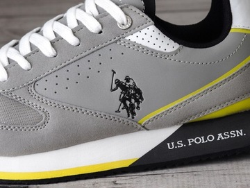 Buty męskie, sportowe U.S. Polo Assn. Nobil SZARY, ŻÓŁTY