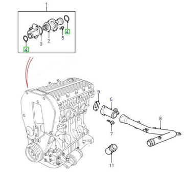 Уплотнительное кольцо термостата Land Rover Freelander 1.8/2.5