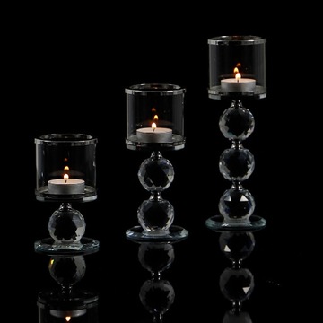 Гламурный декоративный стеклянный подсвечник