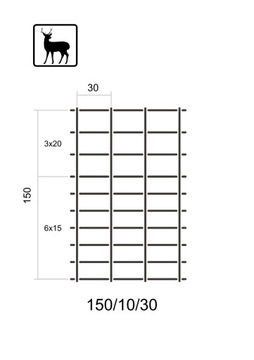 СЕТКА ДЛЯ ЗАБОРА ЛЕСНАЯ L 150/10/30 + скобы 50м