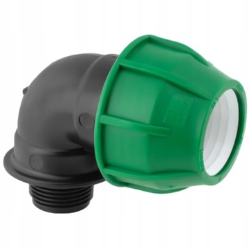 KOLANO KOLANKO SKRĘCANE ŁĄCZNIK do łączenia RURY WĘŻA 16mm PE Fi GZ 16x1/2