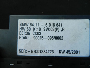 BMW E39 PANEL KLIMATIZACE 6916641