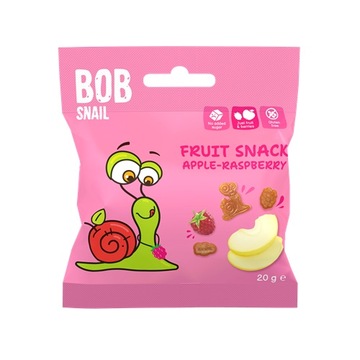 BOB SNAIL PRZEKĄSKA FRUIT SNACK JABŁKO MALINA 20g BEZ CUKRU ŻELKI