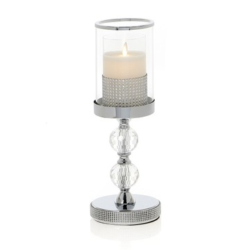 Подсвечник Glamour Lantern Chrome Silver кристалл