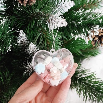 СЕРДЦЕ АКРИЛОВЫЕ ШАРИКИ ДЛЯ УКРАШЕНИЯ АКРИЛОВЫЙ ШАР ПЛАСТИКОВЫЙ ДЕКУПАЖ 10см 4шт