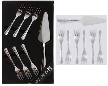 СТОЛОВЫЕ ПРИБОРЫ AMBITION 7 НАБОР ДЛЯ ТОРТА ВЕРОНА ВИЛКИ ДЛЯ ТОРТА 6 ЧЕЛОВЕК