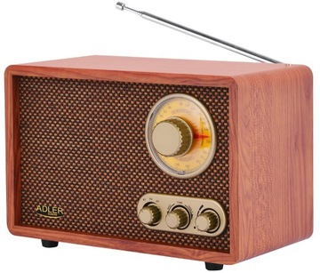 Стильное деревянное ретро-радио Adler Bluetooth FM