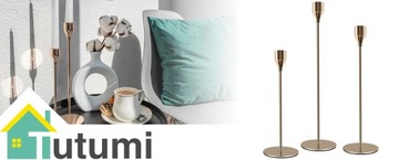 НАБОР ЗОЛОТЫХ ПОДСВЕЧНИКОВ ИЗ 3-Х LOFT TUTUMI