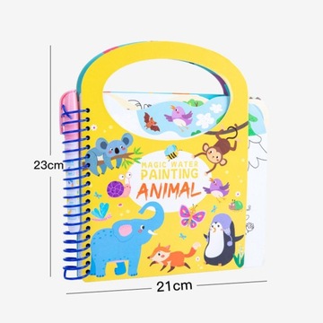 Водная книжка-раскраска DIY Paint Activity Book Развивающие игрушки Животные
