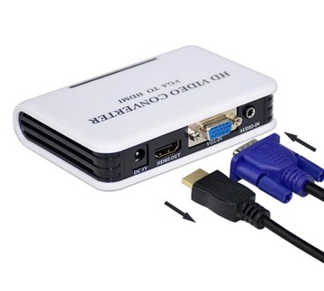 Адаптер аудиоконвертера с разъемом VGA на HDMI Full HD