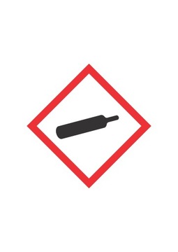 Naklejka GHS/CLP - Gazy pod ciśnieniem, 10x10cm, GHS-04