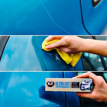 ПОЛИРОВАЛЬНАЯ ПАСТА K2 ULTRA CUT + НАБОР ПОЛИРОВАЛЬНОЙ ГУБКИ ДЛЯ УДАЛЕНИЯ МИКРОЦАРАПИН