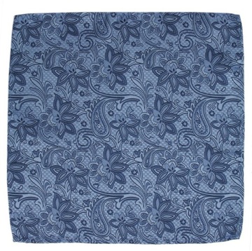 Elegantné pánske vreckovky - Alties - Modrá so vzorom v kvetoch