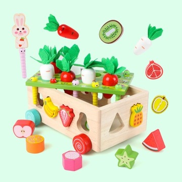 ФРУКТОВАЯ ПАЗЗЛ МОНТЕССОРИ ДЕРЕВЯННАЯ ИГРА ДЛЯ ДЕТЕЙ