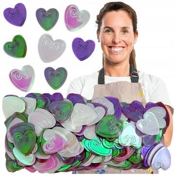 Konfetti Kształt SERCA Cekiny Ozdoby Dekoracyjne