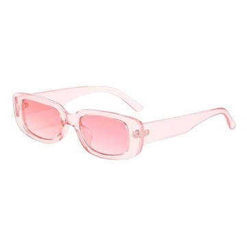 Prostokątne Okulary Przeciwsłoneczne Damskie Przenośne Sun Pink