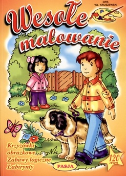 Wesołe malowanie. Książka edukacyjna z naklejkami.