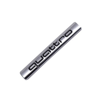 Emblemat Audi Quattro Znaczek Tył A3 A4 A5 A6 A6L A7 Q2 Q3 Q5 Q7 9.5x1.4CM
