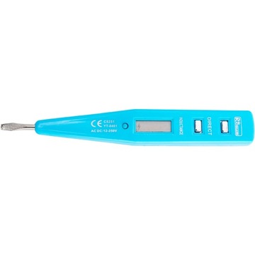 PRÓBNIK NAPIĘCIA TESTER ELEKTRONICZNY 12-250V LCD