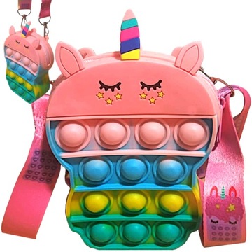 Кошелек Pop it, кошелек, пуш-пузырь, непоседа для девочек, единорог