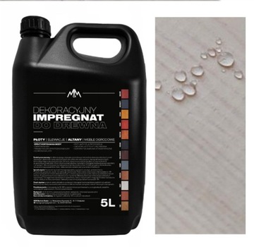 IMPREGNAT DEKORACYJNY DO DREWNA BIAŁY 5L M&M