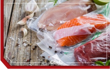 ФОЛЬГА ChefOne ДЛЯ ЗАКРЫТИЯ РУКАВА МАШИНЫ 28см 3м с накаткой + НАКЛЕЙКИ