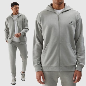 4F BLUZA MĘSKA DRESOWA SPORTOWA ROZPINANA Z KAPTUREM SS24