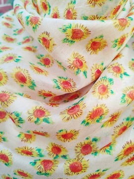 большой шарф шелковый шарф шелковые подсолнухи