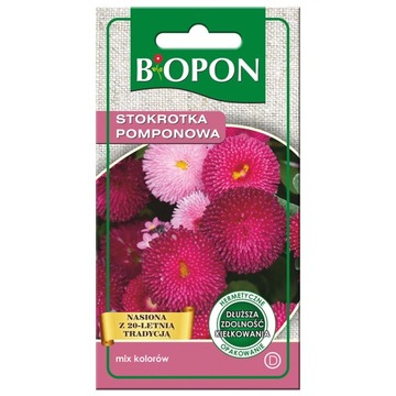 BIOPON nasiona Stokrotka Pomponowa mix kolorów 1g