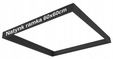 Ramka natynk natynkowa do paneli LED 60x60 czarna