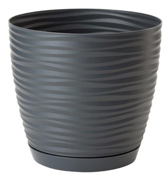 DONICZKA Z PODSTAWKĄ SAHARA śr. 15CM GRAFIT MAT Form-plastic