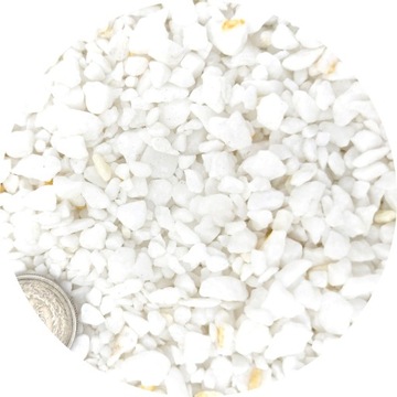 Kamień grys do ogrodu śnieżno biały 3-8 mm grecki Thassos 24 kg