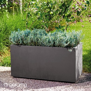 Большой прямоугольный цветочный горшок 79см Deroma Cassetta Millennium АНТРАЦИТ