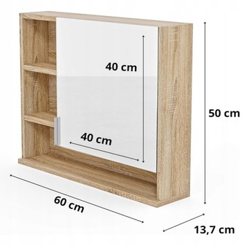 Шкаф для ванной комнаты с зеркалом, полками и светодиодной подсветкой Better Home