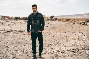 Джинсовая рубашка BRANDIT Riley черная, L