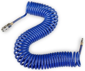CCLIFE Wąż przewód pneumatyczny spiralny 10 m 20 bar z szybkozłączem 1/4