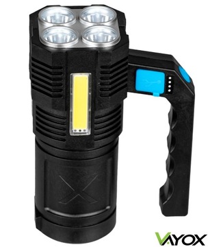 АККУМУЛЯТОРНЫЙ СВЕТОДИОДНЫЙ ФОНАРЬ, ПОИСК, ФАРА, VAYOX