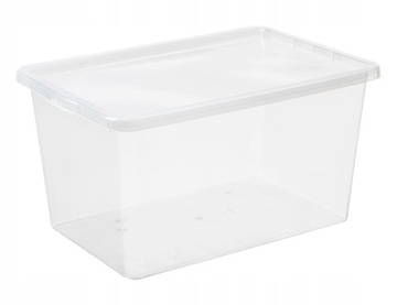 POJEMNIK PUDEŁKO Z POKRYWA PLASTIKOWY ŻYWNOŚĆ DUŻY BASIC BOX PLAST TEAM 52L