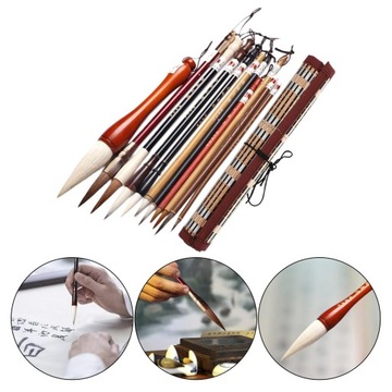 Набор кистей для китайской каллиграфии Цветные чернила для рисования Художественное письмо 11 шт.