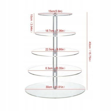 Подставка для торта на 5 магазинов, акриловая подставка для кексов