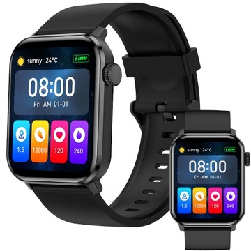 SMARTWATCH MĘSKI DAMSKI ZEGAREK SPORTOWY GRY PULS ROZMOWY SMART WATCH SMS