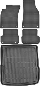 Audi A6 C6 Avant 2005-2011 Dywaniki gumowe + mata