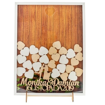 ГОСТЕВАЯ КНИГА РАМКА С ИЗОБРАЖЕНИЕМ СВАДЕБНЫЕ СЕРДЕЧКИ