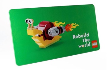 LEGO 5007158 tabliczka metalowa Rebuild the world VIP / UNIKAT LEGO