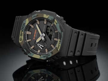 Zegarek Casio męski GA-2100SU-1AER g-shock wodoszczelny moro czarny