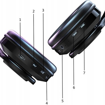 БЕСПРОВОДНЫЕ НАУШНИКИ BLUETOOTH СВЕТОДИОДНЫЙ МИКРОФОН RGB