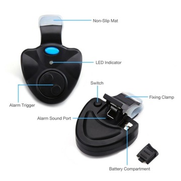 Wrażliwy sygnalizator brań ryb. Dźwięk elektroniczny sygnalizatora brań