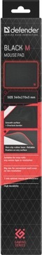 PODKŁADKA POD MYSZ DEFENDER BLACK M 36x27x0,3 cm