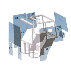 Szyba przednia Komatsu WA 65-3 70-3 80-3 90-3 100