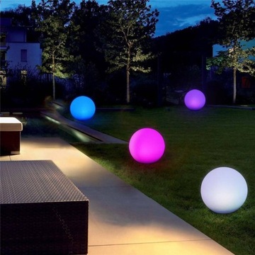 Уличный садовый светильник LED BALL 25CM E27 IP44 Белый УФ наземный